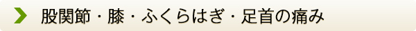 股関節・膝・ふくらはぎ・足首の痛みの症状でお悩みの患者様の声